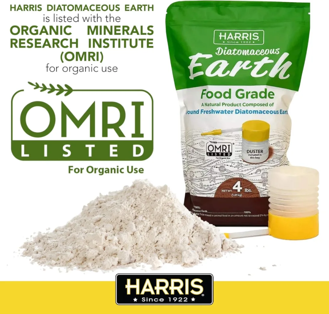 HARRIS Diatomaceous Earth Food Grade powder for pest prevention cracks crevices