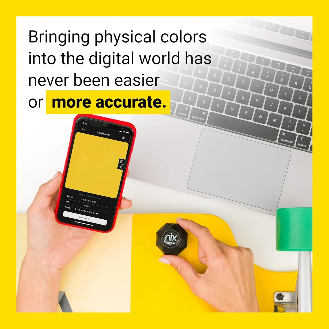 Nix Mini 3 portable color sensor for matching HEX and RGB values