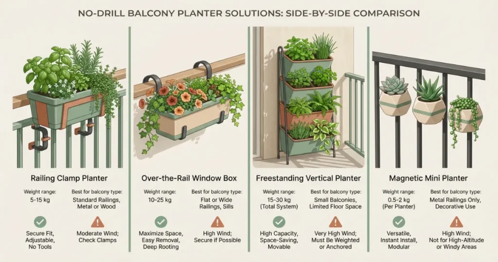 Small Balcony Upgrades Using No-Damage Planters & Railings (2026 Renter Guide)