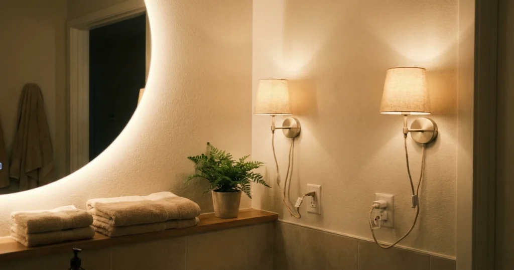 Damage free bathroom