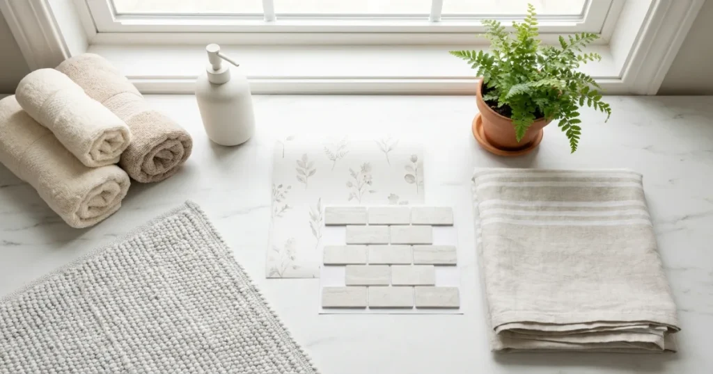 Damage free bathroom