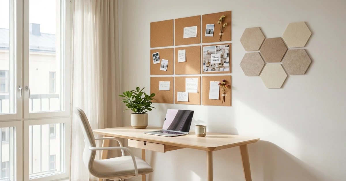 no-damage cork and bulletin boards