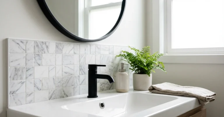 Damage free bathroom