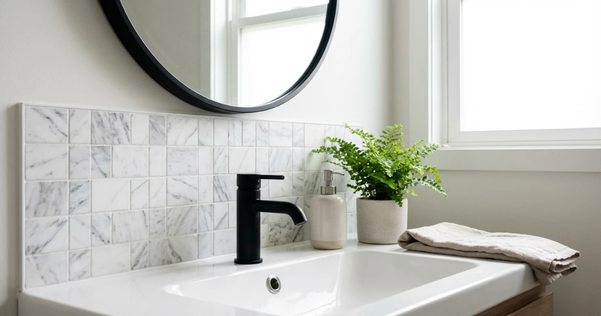 Damage free bathroom