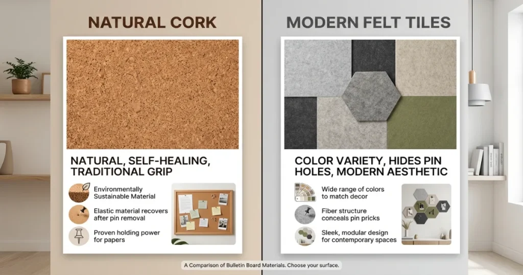 no-damage cork and bulletin boards