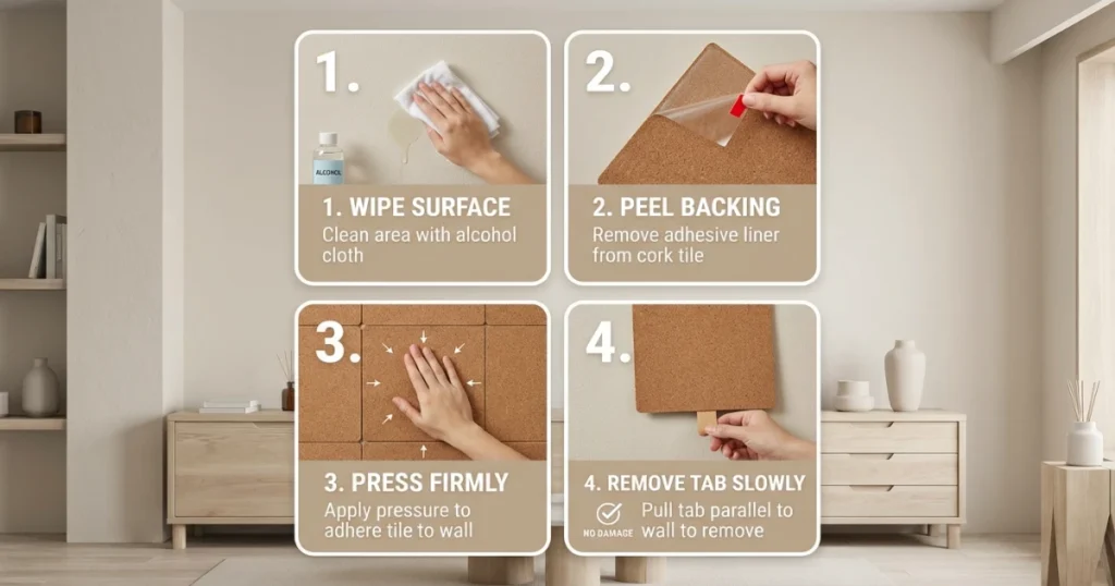 no-damage cork and bulletin boards