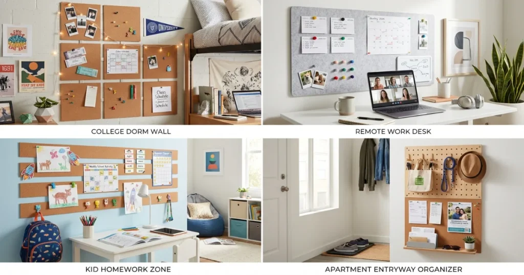 no-damage cork and bulletin boards