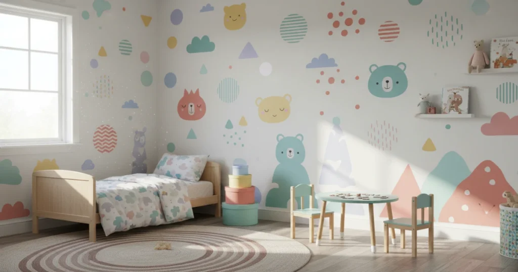 Peel and stick wall decorations