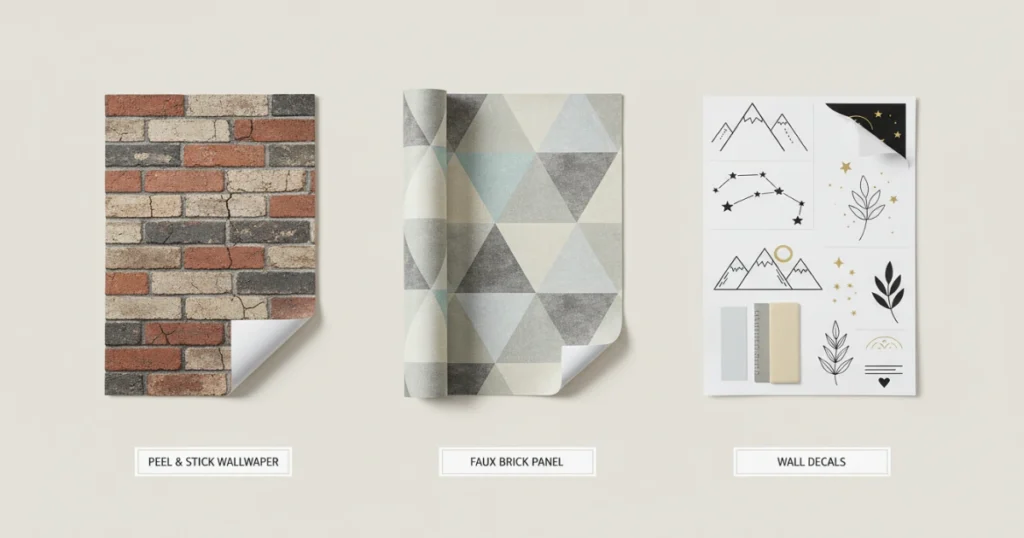 Peel and stick wall decorations