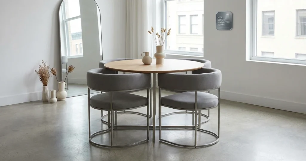 space saving round dining sets