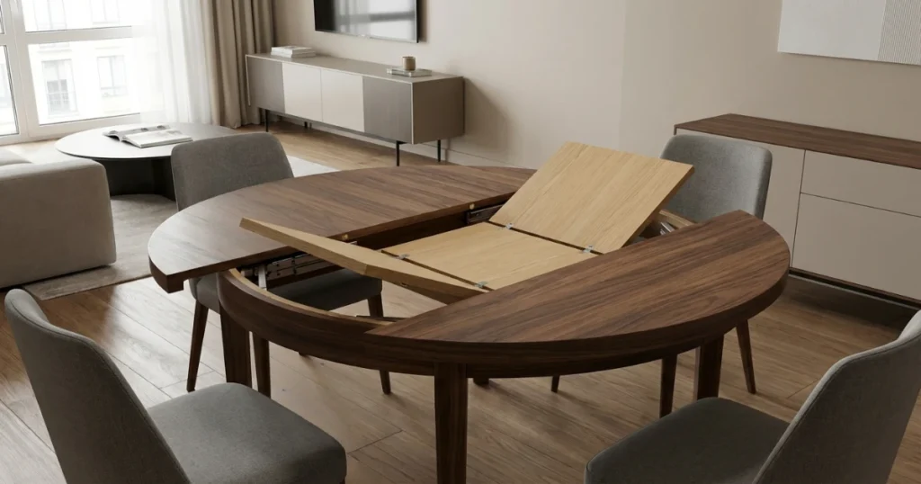 space saving round dining sets