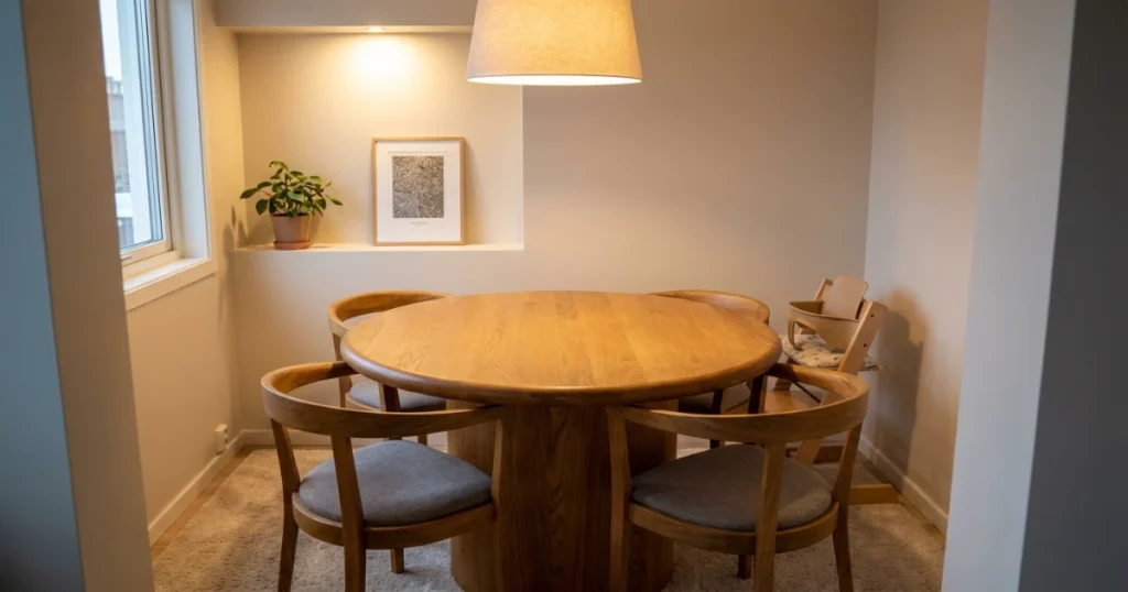 space saving round dining sets