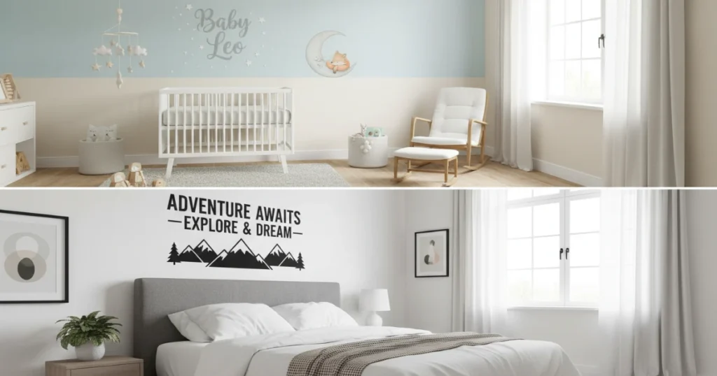 Customizable wall decor stickers