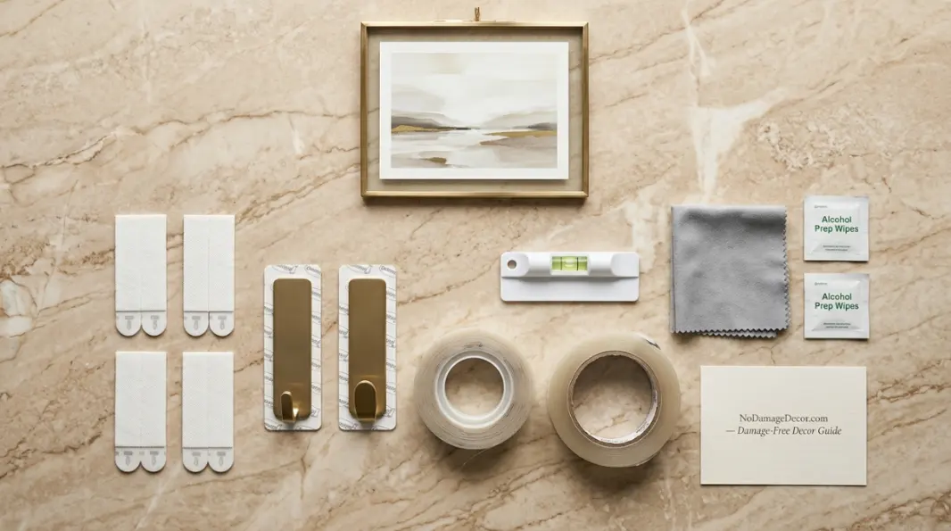 Best adhesive products for hanging heavy art without wall damage in a renter-friendly living room