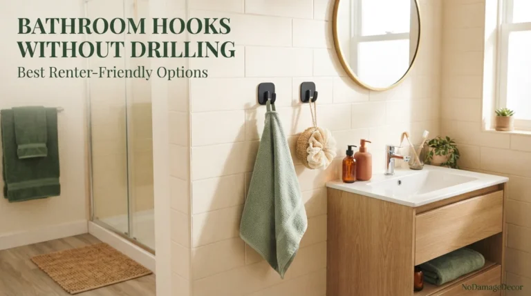 bathroom hooks without drilling