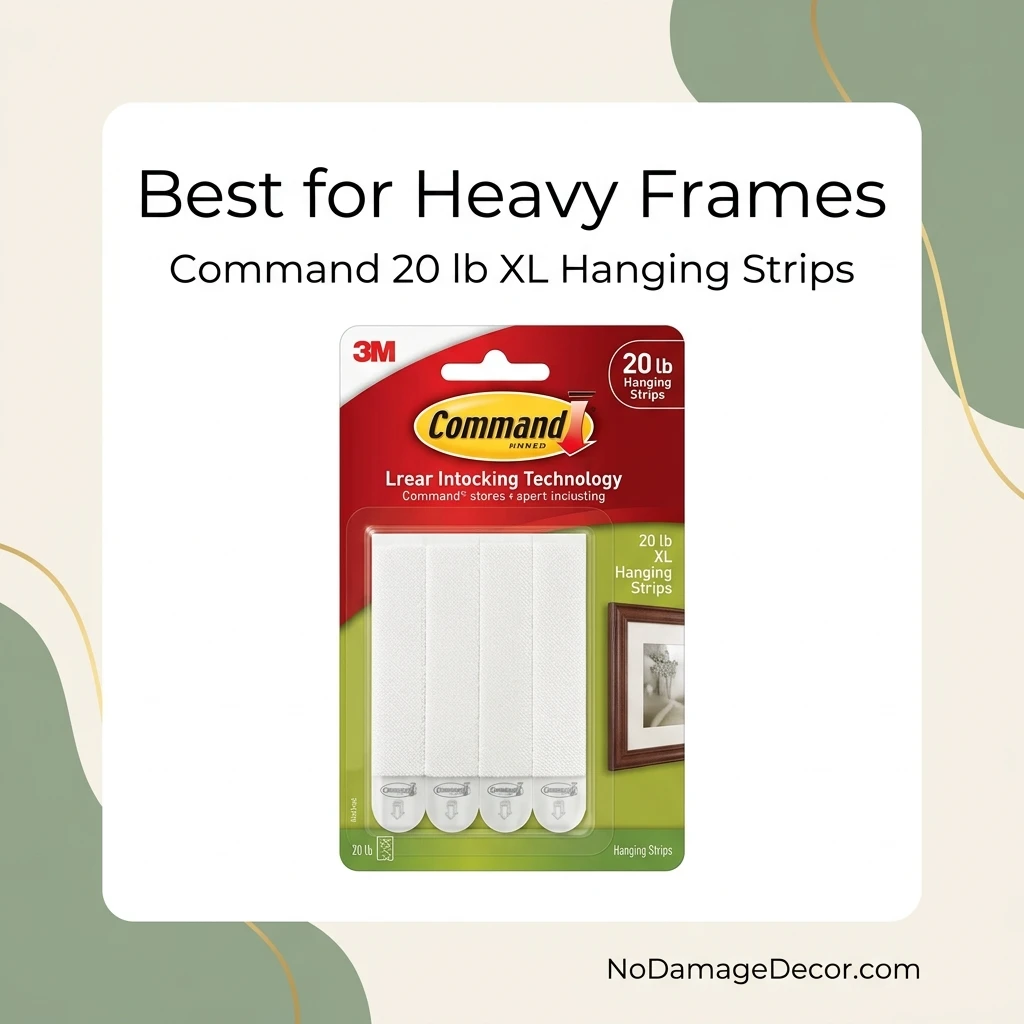 Command 20 lb XL picture hanging strips white adhesive strips for damage-free wall decor