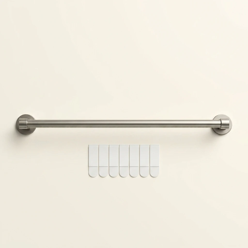 Command Bath satin nickel 24 inch towel bar BATH51 with removable strips