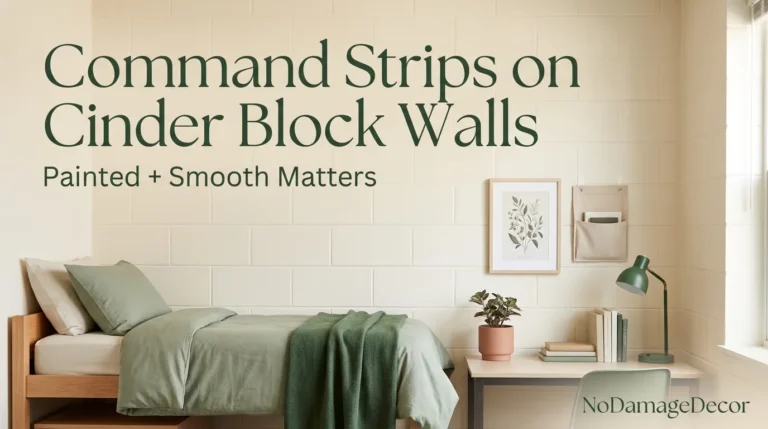 command strips on cinder block walls