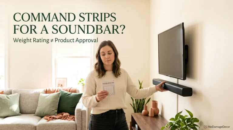 command strips for soundbar mounting