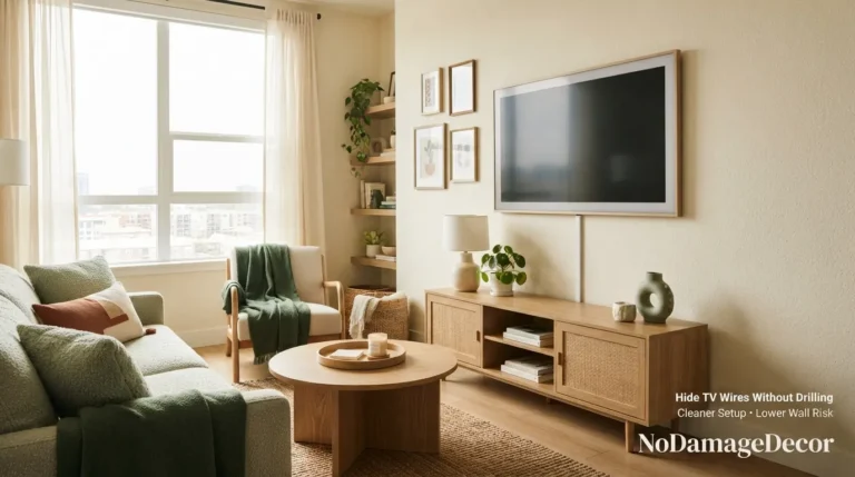 hide tv wires without drilling
