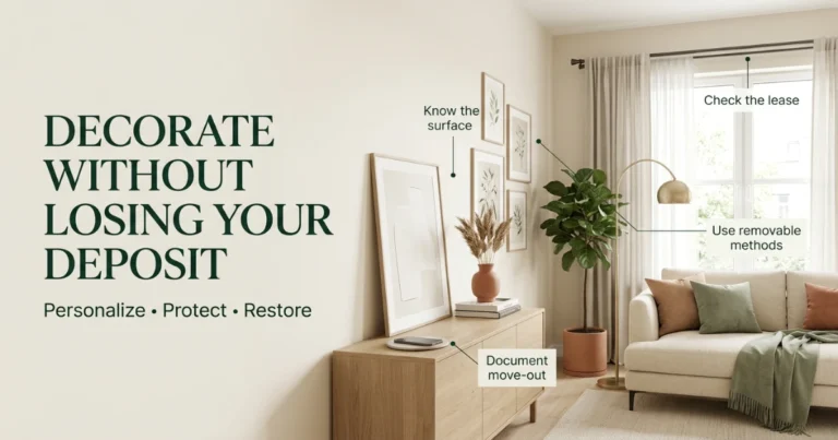 How to Decorate Without Losing Your Security Deposit