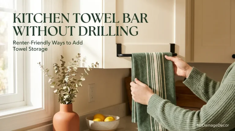 kitchen towel bar without drilling